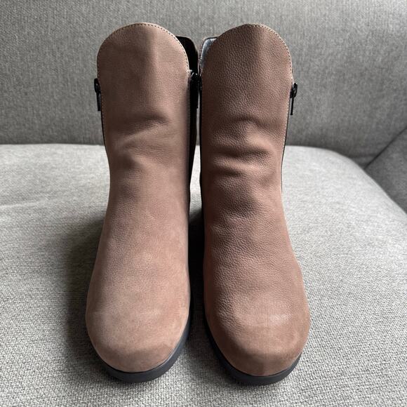 Aquitaine Boot Bella Leather Grey Nubuck Double Side Zip Comfort Casual 7-7.5 - Picture 2 of 11